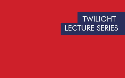 image with text reading twilight lecture series